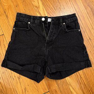 mango mom high rise shorts